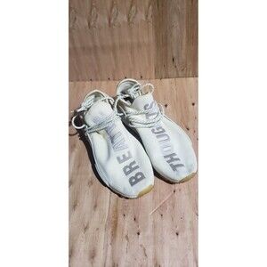 Adidas  x  Pharrell Human Race Breathe Thoughts Cream And Gray Sneaker Shoe 11.5